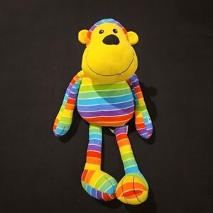 Melissa & Doug Monkey Plush Toy Rainbow Colorful Pillow Fleece Stuffed Animal